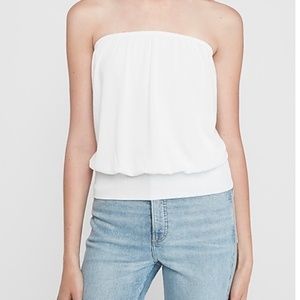 Cropped Banded Bottom Tie Back Tube